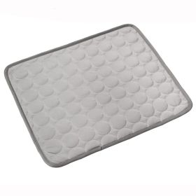 Pet Dog Cat Ice Silk Cold Nest Pad For Cooling In Summer (Option: Gray-150x100cm)