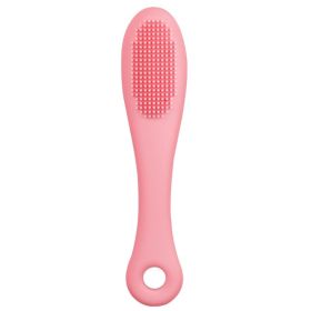 Pet Cats Dog Cleaning Comb Chin Teeth Cleaning Brush (Color: As pic show, Type: Pink)