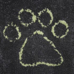 DGS Pet Products Dirty Dog Door Mat Small Mocha Brown 23" x 16" x 2" (Color: Cool Grey/Lime Green, size: small)